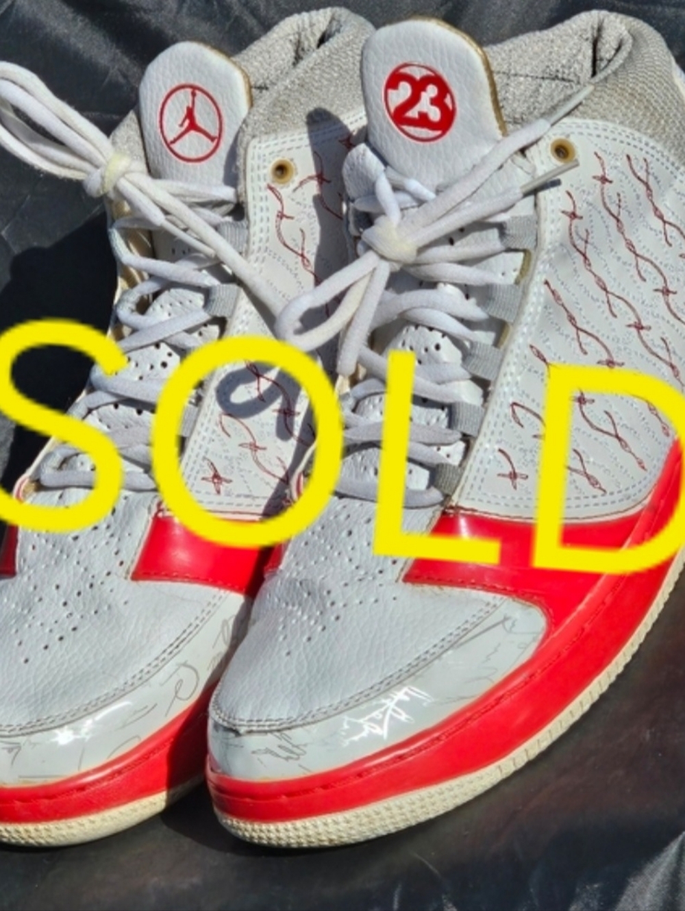 Jordan 23 OG White Varsity Red 2007 Size 11 Pre Owned SOLD SOLD SOLD SOLD SOLD